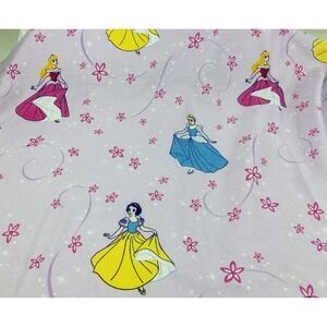Disney Home Purple Twin Flat Sheet Princess Cinderella Snow White Aurora Vintage